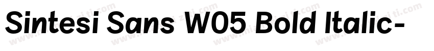 Sintesi Sans W05 Bold Italic字体转换